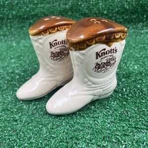 Vintage Knott's Berry Farm Cowboy Boots Salt & Pepper Shakers